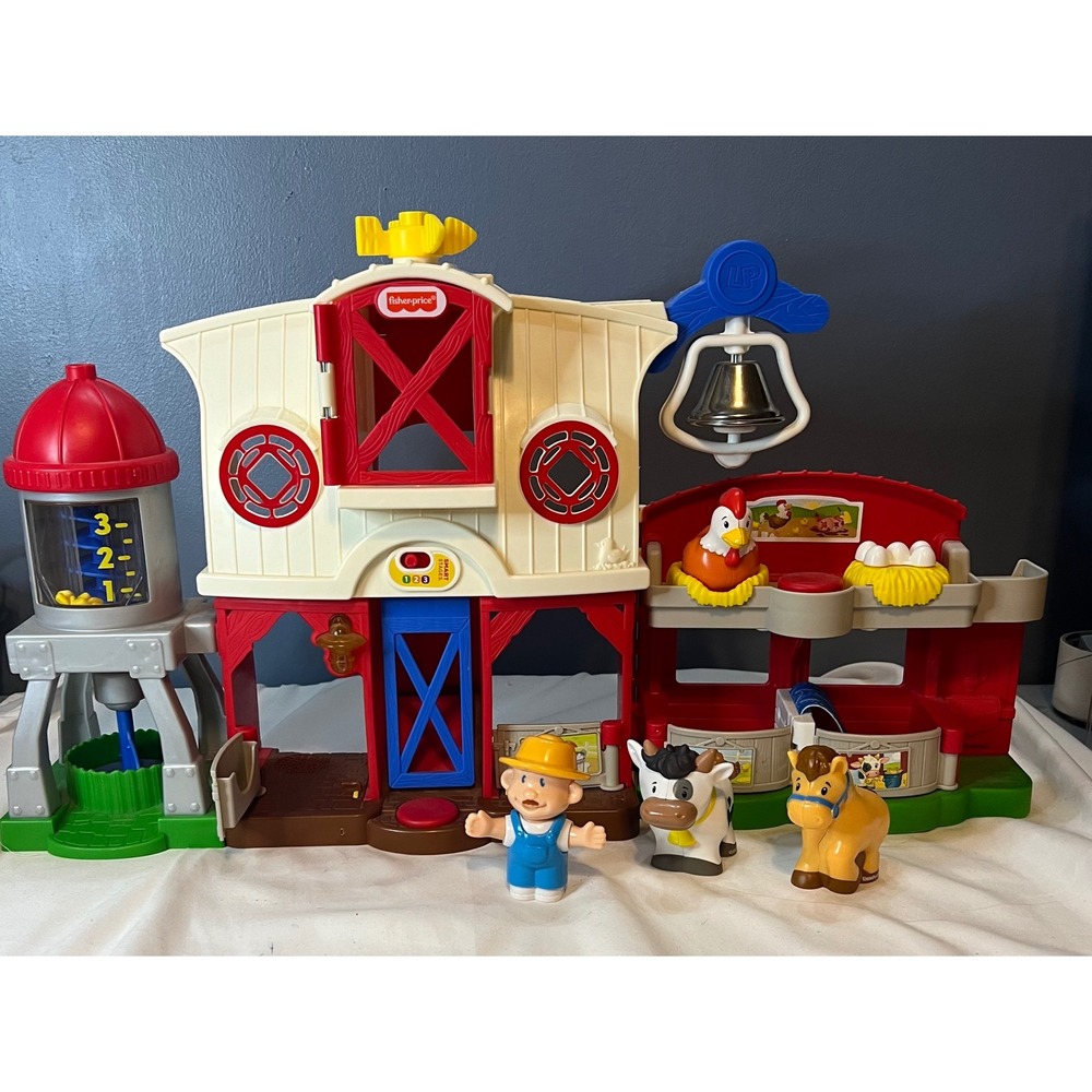 Fisher-Price Little People Caring Animals Farm Playset  Barn Figures Y2K Retro